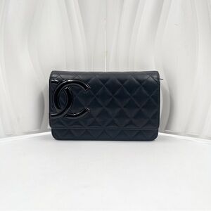 Chic Black Quilted Clutch